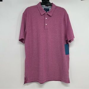 NWT Fairlane Men’s  Robert Slim Fit Performance Polo T-shirt Size XL Magenta New